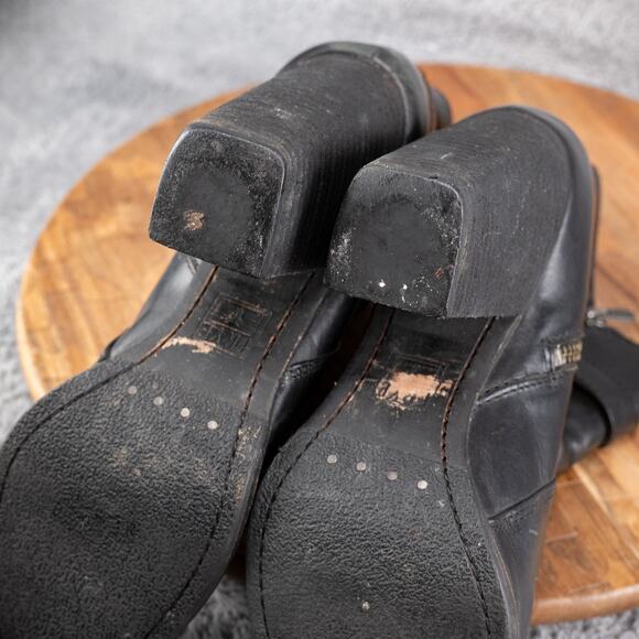 Frye Womens Size 9 M Patty Artisan Ankle Boots Black Leather Side Zip Heel EUC - Picture 10 of 10